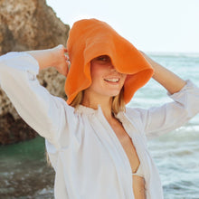 Load image into Gallery viewer, BLOOM Crochet Sun Hat, in Tangerine Orange
